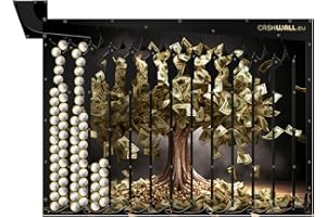 ‎CASHWALL Cashwall - Wandspardose für ganze Jahr - 365 € Spare - 1 Euro - Geld Sparen Challenge | Spardose Nicht zum öffnen - Auszahlung bei vollständiger Füllung | Zum Aufhängen - Für Erwachsene und Kinder