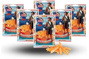 MSDM Calamar Jerky - con Chili (6 x 36 g) Snack natural Aperitivos I Bajo en carbohidratos I proteínas I fitness snack I Pescado Omega 3 I beef jerky cecina tapas pinchos alternativa