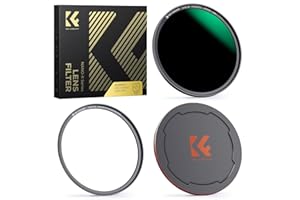 K&F CONCEPT 62mm Filtro Magnético ND1000 (10 Pasos) Rápida Sistema Intercambio con Anillo de Adaptador +Tapa de Metal Magnético