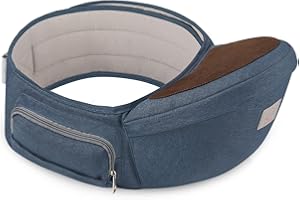 GAGAKU Portabebé Taburete de Cintura para Bebé 0-36 Meses Recién Nacido - Azul vaquero