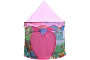 SOSALUK Tente Enfant Fille Tente de Jeu Princesse pour Fille Tente Fille Princesse pour Thème des Fées de la Forêt Tente Fille Interieur Tipi Jeu Pop-up Portatif avec Sac de Transport pour Maison Jardin
