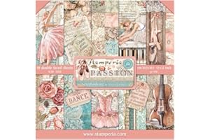 Stamperia Scrapbooking Pad-Passion, Toni Pastello, 12 x 12 inches
