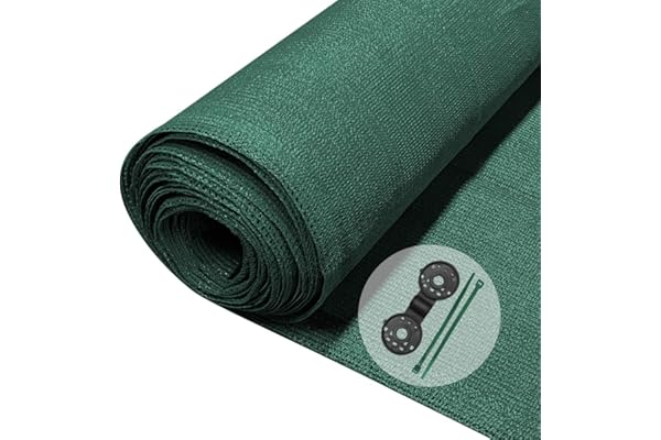 vounot® Brise Vue Occultant en HDPE 150g/m² avec Attaches et Clips de Fixation Protection Rayons UV Résistant aux Déchirures et au Vent Protection pour Jardin Balcon 1.5x10m Vert