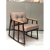 Adınshops Swinging Chair TV Chair Cafe-balcony-kitchen-berger-office-lounge Single Seat (KREM)