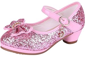 AQIYI Mädchen Prinzessin Schuhe Kinder Party Glitzer Pumps Hochzeitskleid Schuhe Mädchen Mary Jane Tanzschuhe