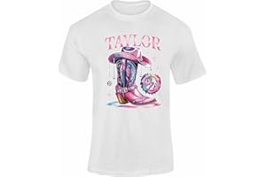 Varsany Taylor Outfit Disco Pink Cowgirl T Shirt – Taylor Music Top Clothes Girls, 2025 T-Shirt Kids Adult