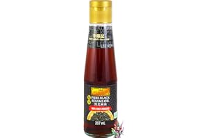 YOAXIA [ 207ml ] LEE KUM KEE Reines Schwarzes Sesamöl / 100% Pure Black Sesame Oil + ein kleiner Glücksanhänger gratis