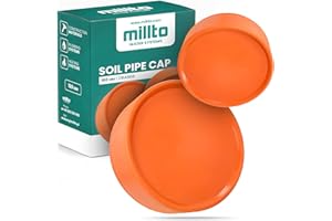 Millto™ Tapa de cierre para tubo de suelo, orificio de parada, enchufe, tubo de cubierta, color naranja, polipropileno y plástico, 160 mm
