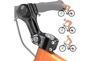 NICEDACK Potence de vélo 31,8 mm x 100 mm, Potence de Guidon de vélo en Alliage d'aluminium réglable ± 60 °, Potence de Guidon Antirouille réglable pour vélo électrique, VTT, vélo de Route