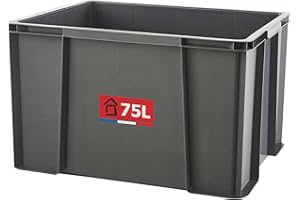 Sundis contenitore MASTERBOX, 75L, Componibile e impilabile, Grigio antracite