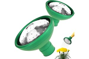 CUQOO Universal Watering Can Rose Head - Durable Sprinkler Attachment with Rubber Nozzle & Nickel-Plated Face, Fits All Watering Cans, Perfect for Indoor & Outdoor Garden Plants 2pcs