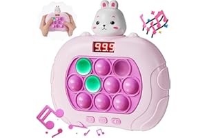 GEEGEAR Pop it Electrónico, Quick Push Burbujas Juego Consola Fidget Toy Juguetes de Descompresión Breakthrough Puzzle Máquina de Juegos Pop It Fidget Toy Pop it Bubble Sensory Juguetes para Niños Adultos