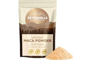 Sevenhills Wholefoods ekologiskt macapulver 500g från Peru, rent macarotpulver, veganskt, glutenfritt, GMO-fritt, kosher