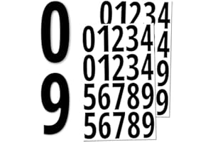 200 Pièces, 75mm - Chiffres Adhesifs Autocollants Vinyle Imperméable - Noir