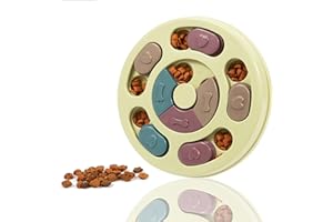 PetBuddy Pet Treat Feeder Puzzle | Interactive Dog & Cat Toys | Smart Hide & Slide Treat Game | Puppy Training Games |Green Circle