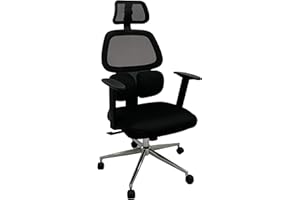 Astan Hogar Silla de Oficina / Escritorio Ergonómica, Respaldo Alto y Reposabrazos regulables, Función Balanceo, Negra AH-AG10200NG