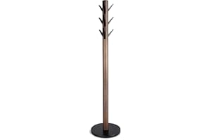 ‎UMBRA Umbra Flapper Kleiderständer, Kleiderbügel, Schirmhalter und Hut-Organizer, ideal für den Eingangsbereich, Holz, Schwarz/Nussbaum