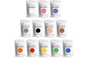 BOHS 12-Colors Foam Modeling Clay Lite - Squishy, Air Dry, Soft - for Cosplay,School Projects,Baby Hand Print,Slime - Gifts for Adult and Kids - 12 pcs,2.65 lbs