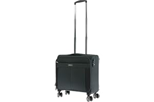 ALPINI Malette à roulettes pour ordinateur 16" B-ONE- Valise Cabine Business Pilot case PC porte document, mallette ordinateur 22" (40 cm), (NOIR/BLACK,) 42x20x45cm