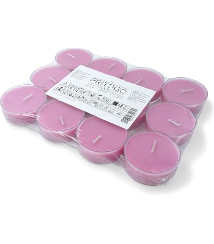 Gala Flavour Maxi Duftlichte Cherry – 12 Stück, Ø 58 Mm, 24 Mm Hoch, Bordeaux, Ca. 8h Brenndauer