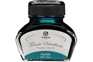 OCTOPUS FLUIDS Encre premium pour stylos-plume et plumes, différents coloris, 30 ml 30 ml Caraïbes