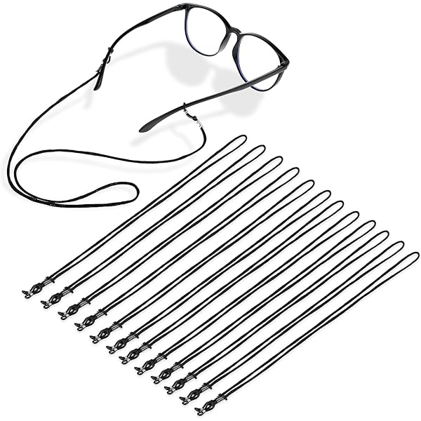 Lot De 3 Sangles Pour Lunettes Housse, Cordon De Lunettes Réglable, Antidérapant étui Semi-rigide, Noir, Bleu, Rouge, 30 Cm