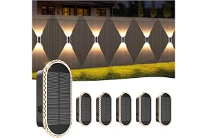 A.bigwhale Solar Vägglampa Utomhus, Solcellslampor För Utomhusbruk, 6 Stycken Utomhusväggslampor Led Trädgårdslampor Belysnin