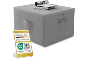 ELONEO Copertura per Materasso Pieghevole - 90x200x15 cm, Rivestimento Protettivo per Materasso per Ospiti con Tasche Laterali, Lavabile, Design Moderno, Pouf, Ottomana, Poggiapiedi Grigio