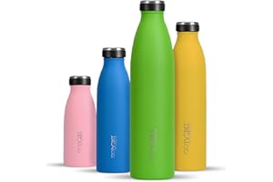 720°DGREE Borraccia Termica 750 ml milkyBottle - Senza BPA, Prova di Perdite - Bottiglia Acqua Termiche in Acciaio Inox - Borracce Perfetto per Bevande Calde, Fredde, università, Ufficio, all'aperto