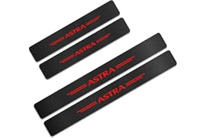 LNHJZ Car Door Sill Protector for Op-el Astra J H G K 4PCS Car Door Sill Scuff Plate Carbon Fiber Stickers Accessories,Red