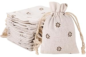 G2PLUS Jutesäckchen 20 Stück Kleine Leinensäckchen-9x12 cm Leinen-Säckchen-Taschen Schmuckbeutel mit Kordelzug lavendel beutel für Schmuck DIY Handwerk Hochzeit Party Weihnachte