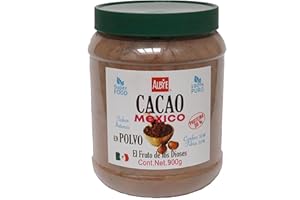 ALBYE Cacao en Polvo Organico 100% Natural Bolsa 800g, Super Alimento: Proteína 30%, Carbohidratos 52% y Fibra 30%. El Fruto de los Dioses!