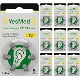 YesMed Extra Power 10 Numara İşitme Cihazı Pili (10 Paket x 6 Adet = 60 Adet Pil)