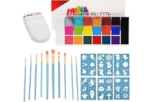 ‎CAMUSBR Gesichtsfarbe, Kinderschminke Set Karosseriefarbe Schminkfarben Schminke Kinder Body Painting Face Paint Kit für Kunstausstellung Halloween Party Colsplay Makeup Body Festliche