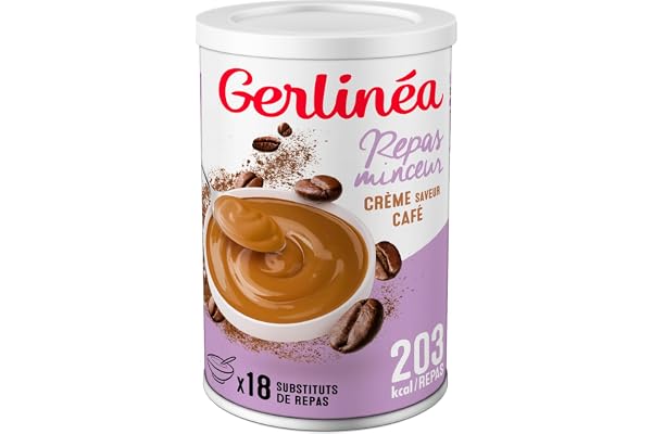 Gerlinéa - Crème Repas Minceur - Substitut de Repas Complet et Rapide - Saveur : Café - 540 g