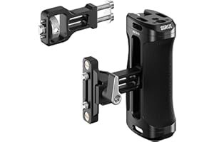 ‎SIRUI SIRUI Uchwyt boczny do ARRI lub do montażu NATO opcjonalnie, lekki uchwyt klatki kamery z wbudowanym kluczem, zimna stopka, gwintowane otwory, regulacja w górę i w dół, AM-SHN