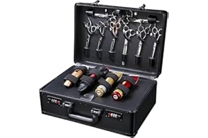 DAIJIUBU Barber Stylist Salon Valigia per il trasporto professionale Custodia portatile da parrucchiere, cassetta degli attrezzi, tagliacapelli organizer per attrezzi (nero)