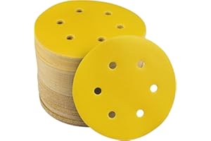 STEBRUAM 60PCS 150mm Sanding Discs,6 Inch Hook and Loop 60/80/120/180/240/400 Grits Sanding Pads for Random Orbital Sander