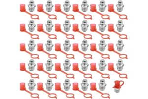 ‎X AUTOHAUX X AUTOHAUX 30 Satz Gerade Schmiernippel Verschraubungen mit Staubkappe für Auto M8