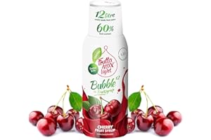 FruttaMax Sirop de Griotte Sans Sucre – 60% de Fruit Réel | Sirop à Faible Teneur en Calories pour Sodas, Cocktails & Desserts – 500ml