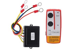 Tbest Wireless Winch Remote Control Kit, Universal Wireless Winch Remote Control Switch Kit med mottagare 12V 24V för lastbil