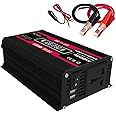 4000W Peak Power Modified Sine Wave Inverter LED Display 300W Rated Power Inverter to AC 220V Converter High Frequency Car Power Charger Inverter with 2 USB Port AC Socket