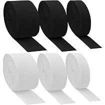2 Rotoli Fettuccia Elastica Per Cucito 40m X 3cm – Bianco E Nero – Morbida E Resistente