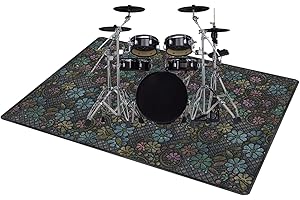 QQDD Drum-Teppich Schlagzeugteppich Schallschutz Teppich Schallschutzmatte rutschfeste Trommelmatte für E Drum Schlagzeug Elektronisch Snare Teppich Snare Drum Rug Schalldicht Teppiche (80CM - 200CM)