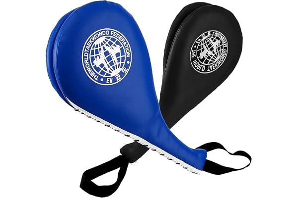 Retoteng Lot de 2 Raquettes de Taekwondo Double Kick Cibles Durables - Pads de Boxe Solides pour Arts Martiaux - Pads de Poing pour Karaté, Kickboxing, MMA - Pratique pour Enfants, Jeunes et Adultes