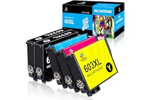 LeciRoba 603xl zamiennik do kartridży do drukarek epson 603 i epson 603xl wkłady atramentowe do Epson XP 2100 XP 2150 XP 3100 XP 3150 XP 4100 XP 4150 Workforce WF 2810 WF2820 WF 2870 (5-PK)