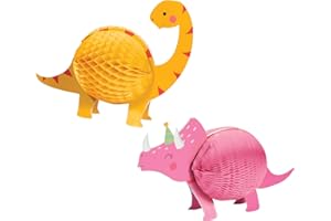CREATIVE CONVERTING Creative Party PC346437 Cute Dinosaurs Honeycomb Centerpiece Set-2 Pcs
