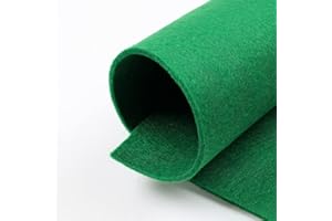 MONDO TESSUTI Hojas de fieltro de 3 mm de grosor auténticas fieltro, tamaño 50 x 36 cm - 39 colores disponibles - Alta calidad - Ideal para hobismos (bandera verde)