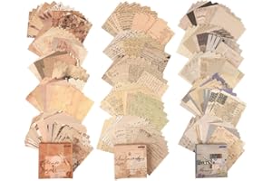 ‎YOOSSO 300 Blätter Vintage Scrapbooking Papier, 7.8 x 7.8cm Retro Tagebuch Papier 3 Stile Scrapbook Papier DIY Schreibpapier Dekorative für Weihnachtsdeko Tagebuch Planer Notebook