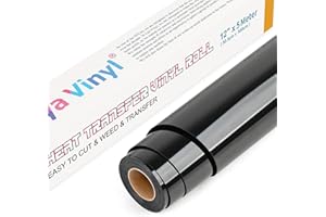 Lya Vinyl vinilo textil de 30,5 cm × 5 m, flexfolie para plotter textil, compatible con Silhouette Cameo. Utilizado para transferir en textiles, camisetas, telas en proyectos de bricolaje.